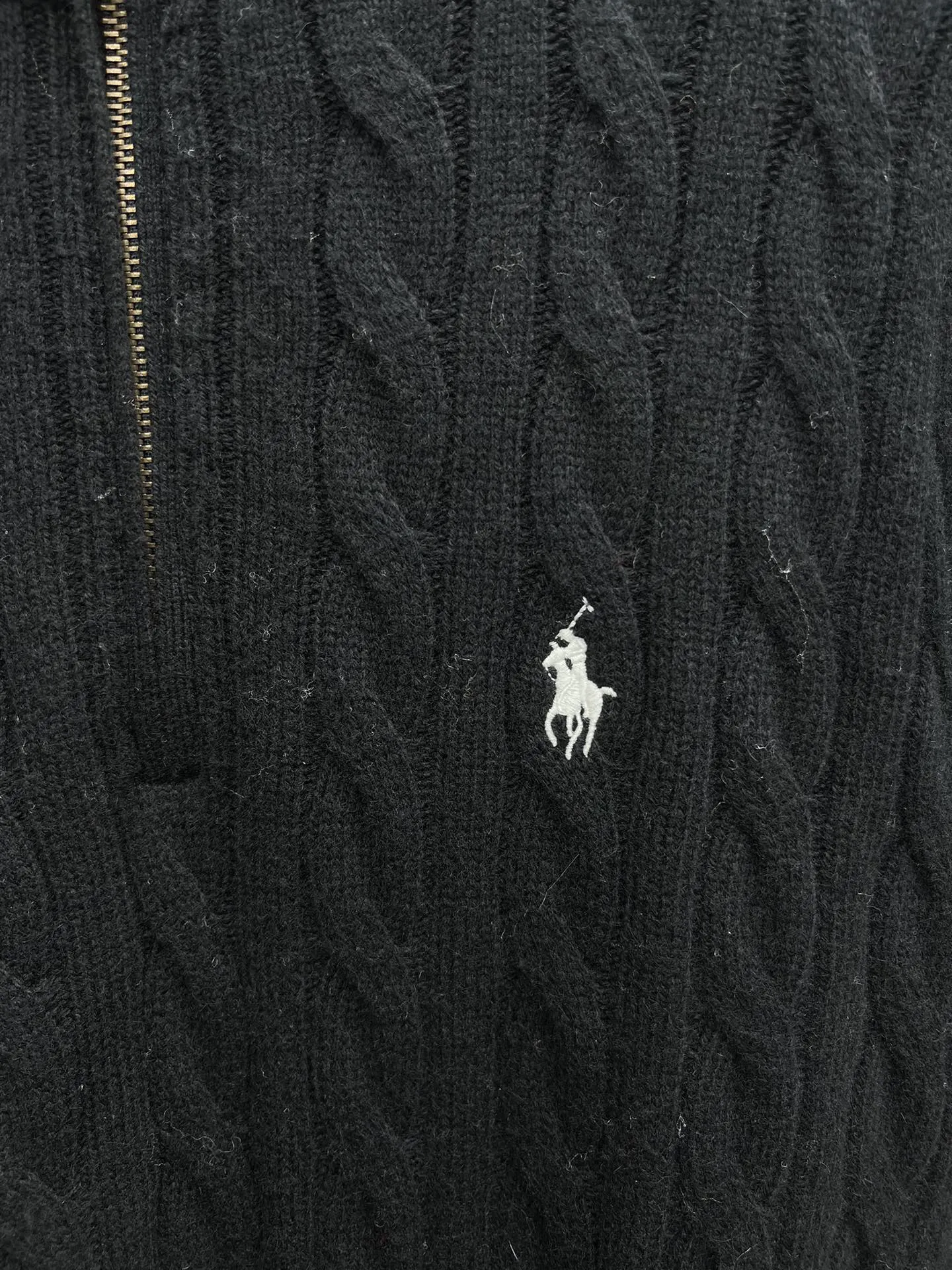 🅿️530 Polo 25ss new solid color pony embroidered long-sleeved sweater for men, black, size: S.M.L.XL.